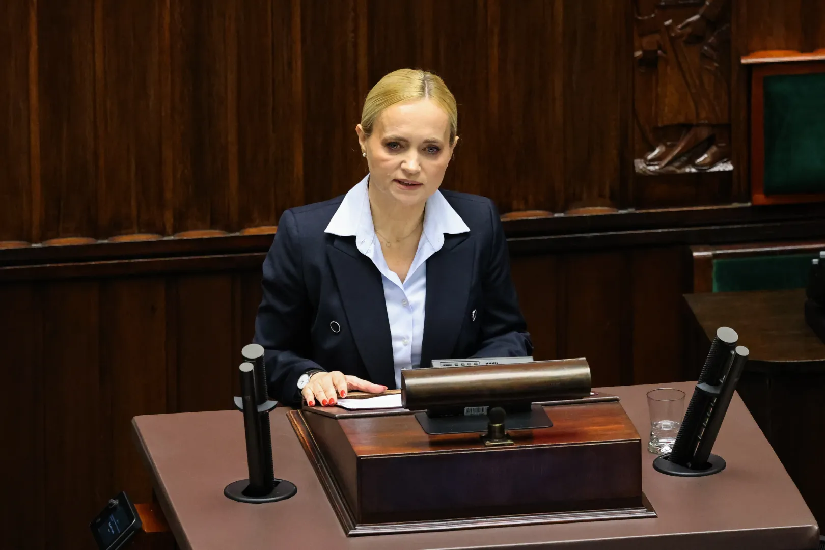 Jolanta Sobierańska-Grenda w Sejmie Fot. PAP/Albert Zawada