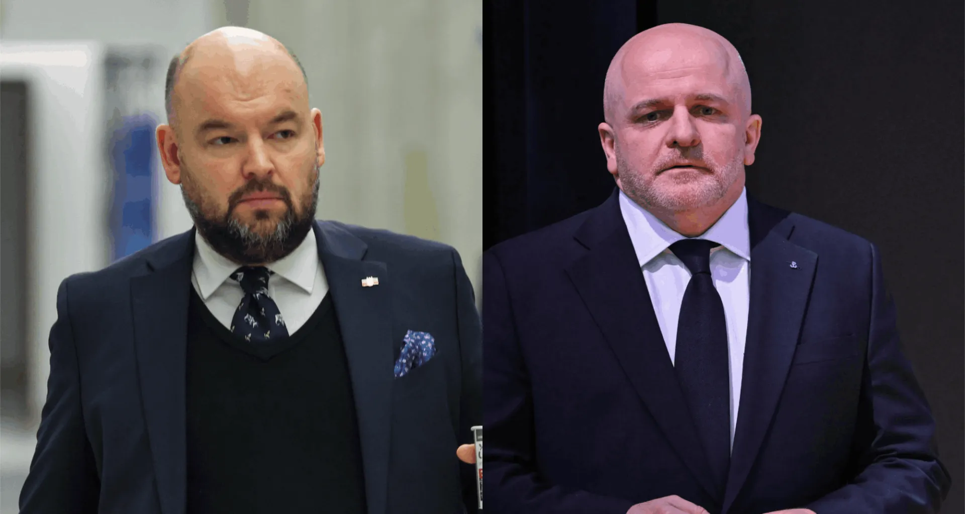 Poseł PiS Jan Dziedziczak i poseł KO Paweł Kowal. Fot. PAP/Albert Zawada/Darek Delmanowicz