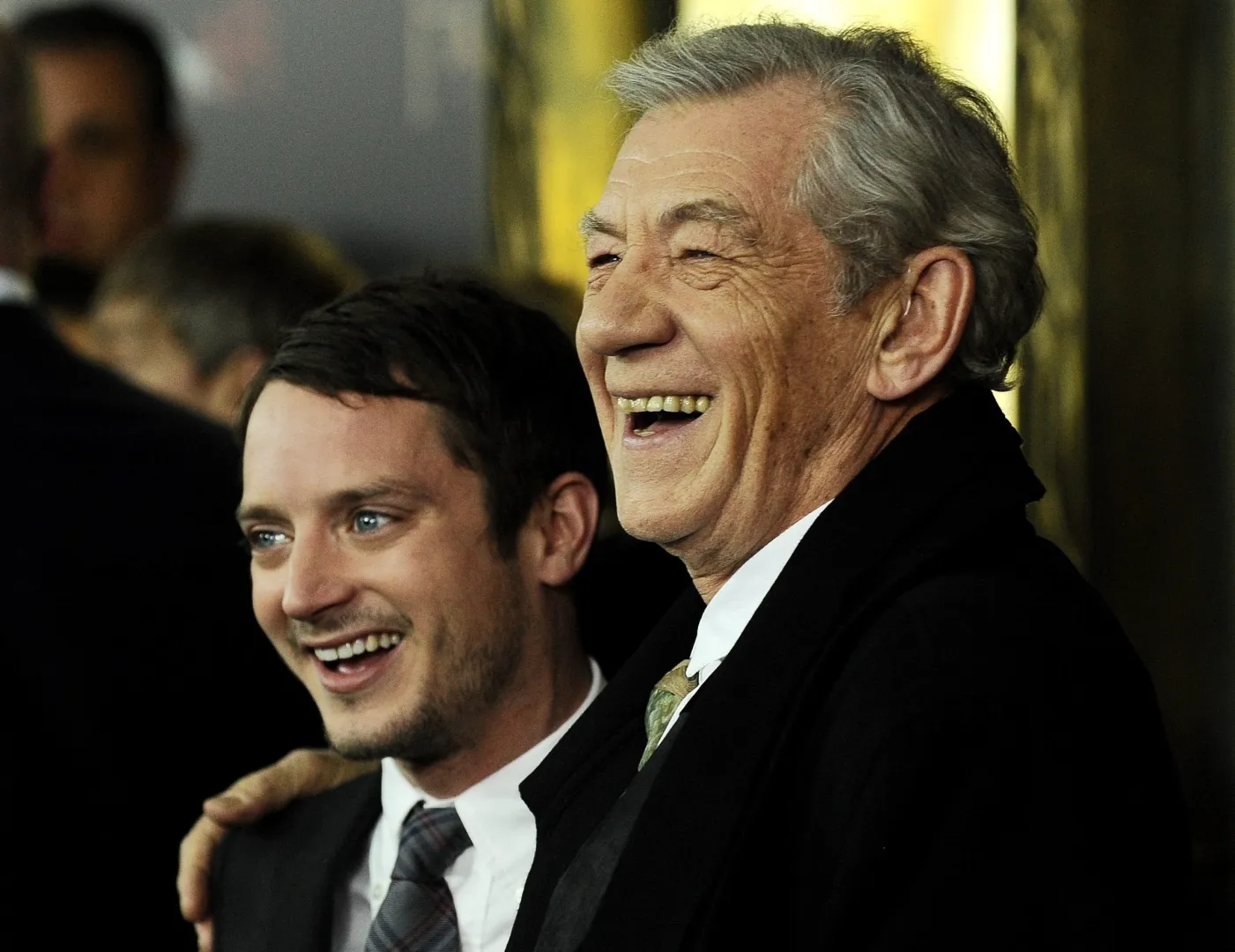 Ian McKellen i Elijah Wood. Fot. PAP/EPA/	JUSTIN LANE