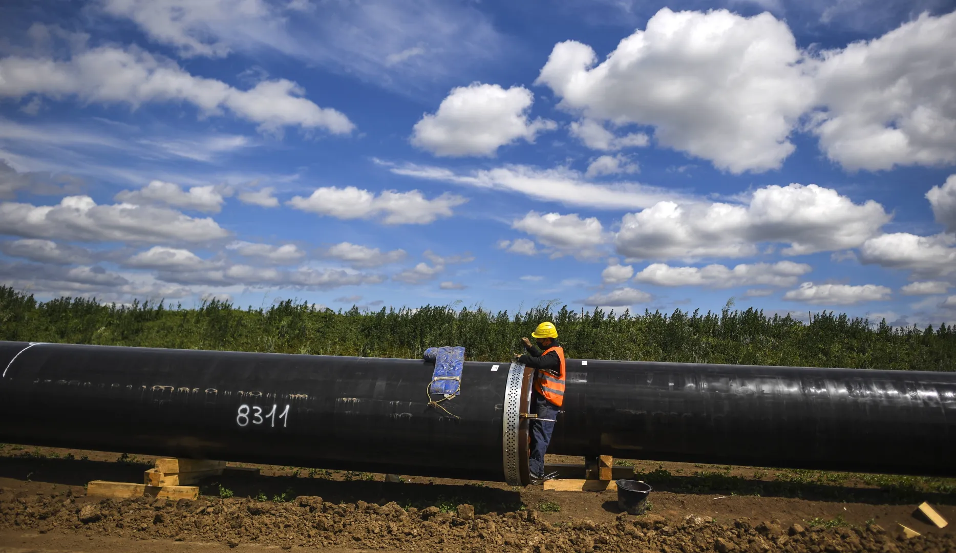 Строительство "Балканского потока". Fot. PAP/EPA/VASSIL DONEV (архивное фото)