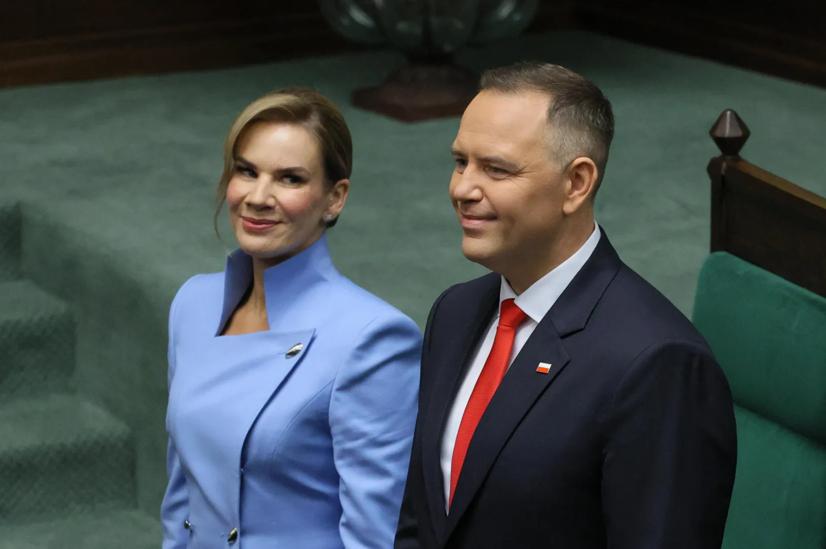 Президент Польши Кароль Навроцкий и первая леди Марта Навроцкая. Fot. PAP/Paweł Supernak