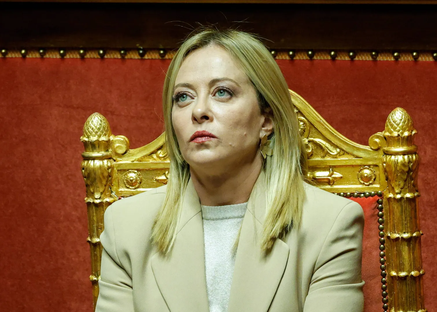 Giorgia Meloni. Fot. PAP/ EPA/GIUSEPPE LAMI