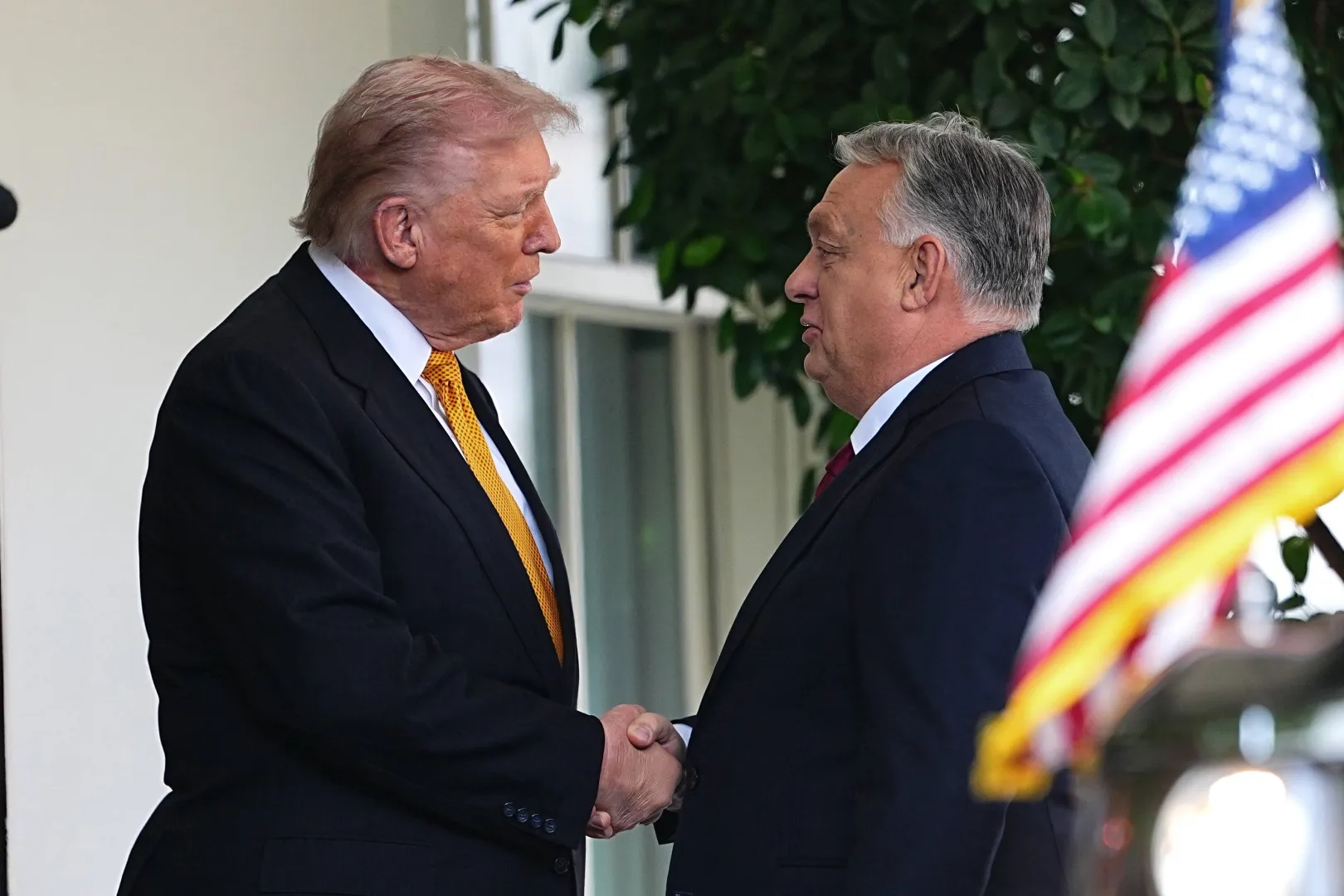 Donald Trump, Viktor Orban. Fot. PAP/ EPA/AARON SCHWARTZ