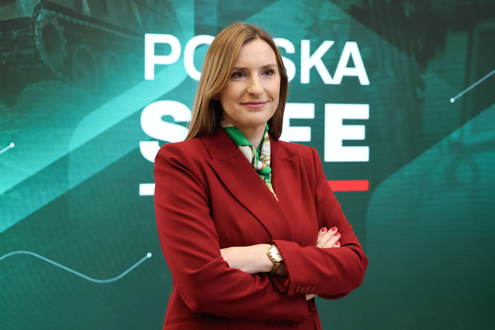 Правительственный уполномоченный по программе SAFE Магдалена Собковяк-Чарнецка. Fot. PAP/Albert Zawada