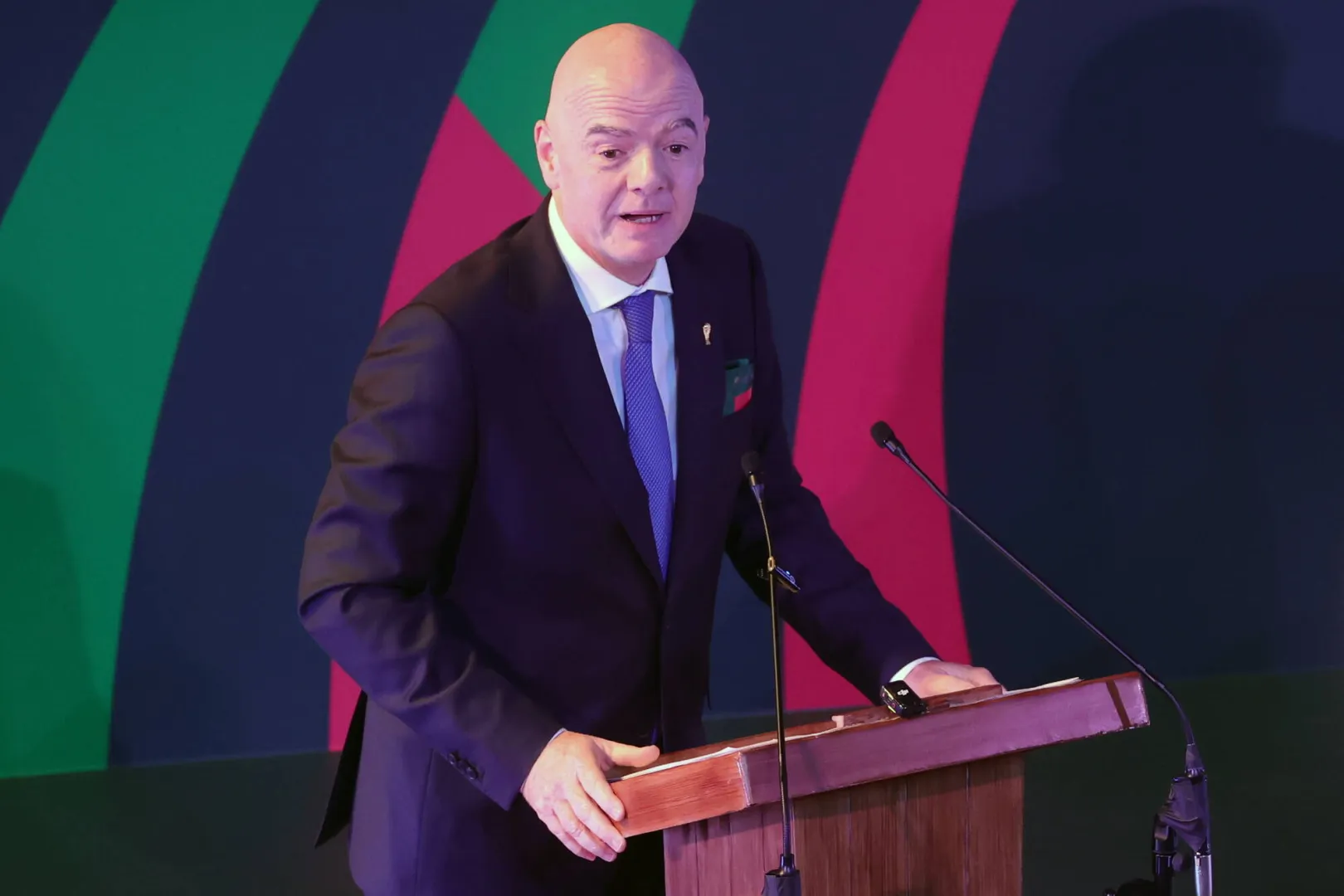 Gianni Infantino. Fot. PAP/EPA/Madla Hartz 