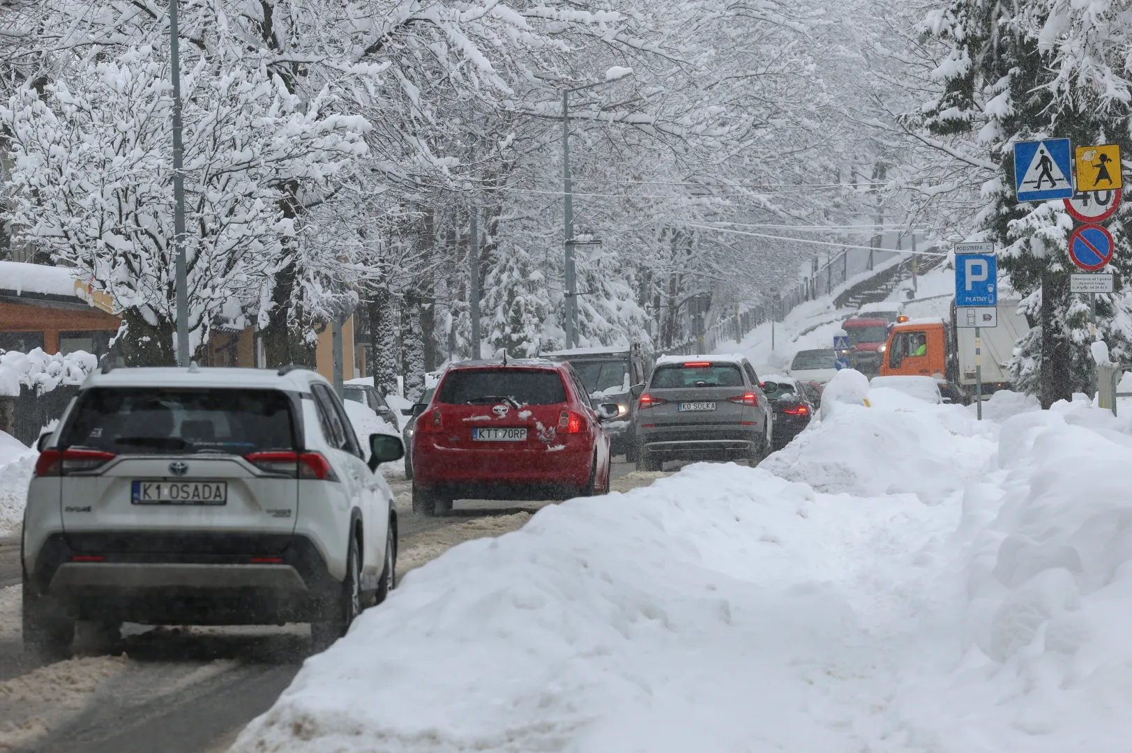 Atak zimy w Zakopanem. Fot. PAP/Grzegorz Momot 