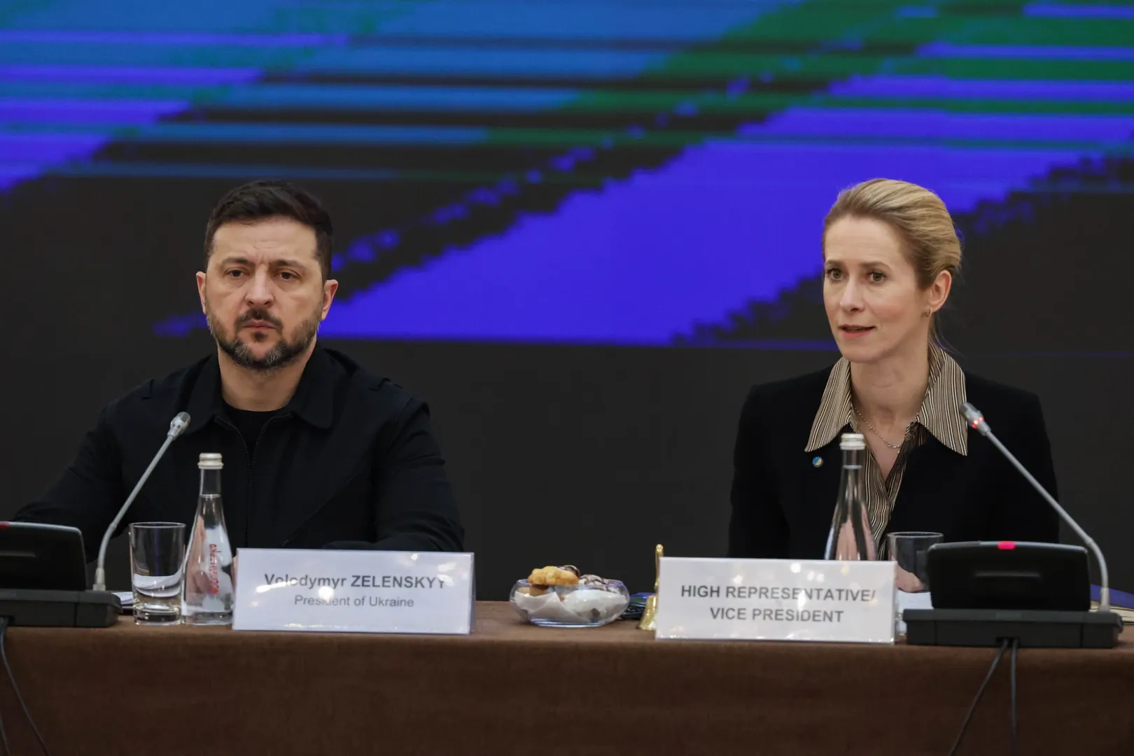 Владимир Зеленский и Кая Каллас. Fot. PAP/Victor Kovalchuk