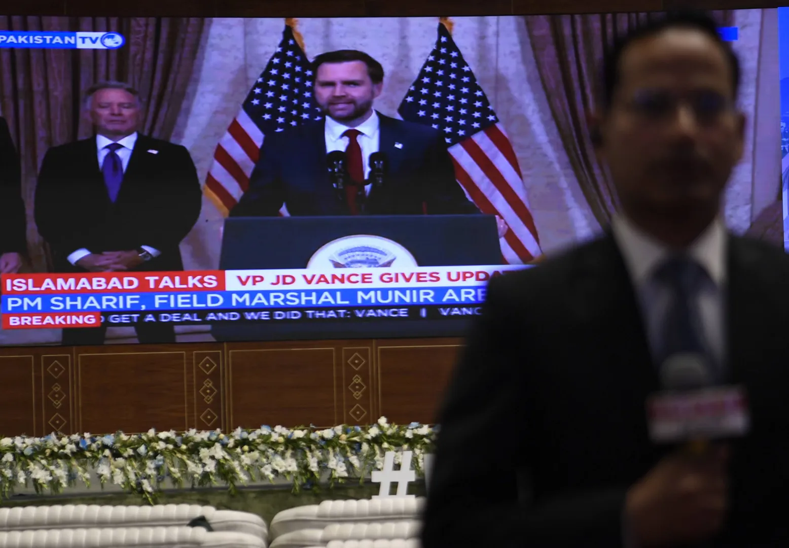 Пресс-конференция Джей Ди Вэнса. Fot. PAP/EPA/Sohail Shahzad