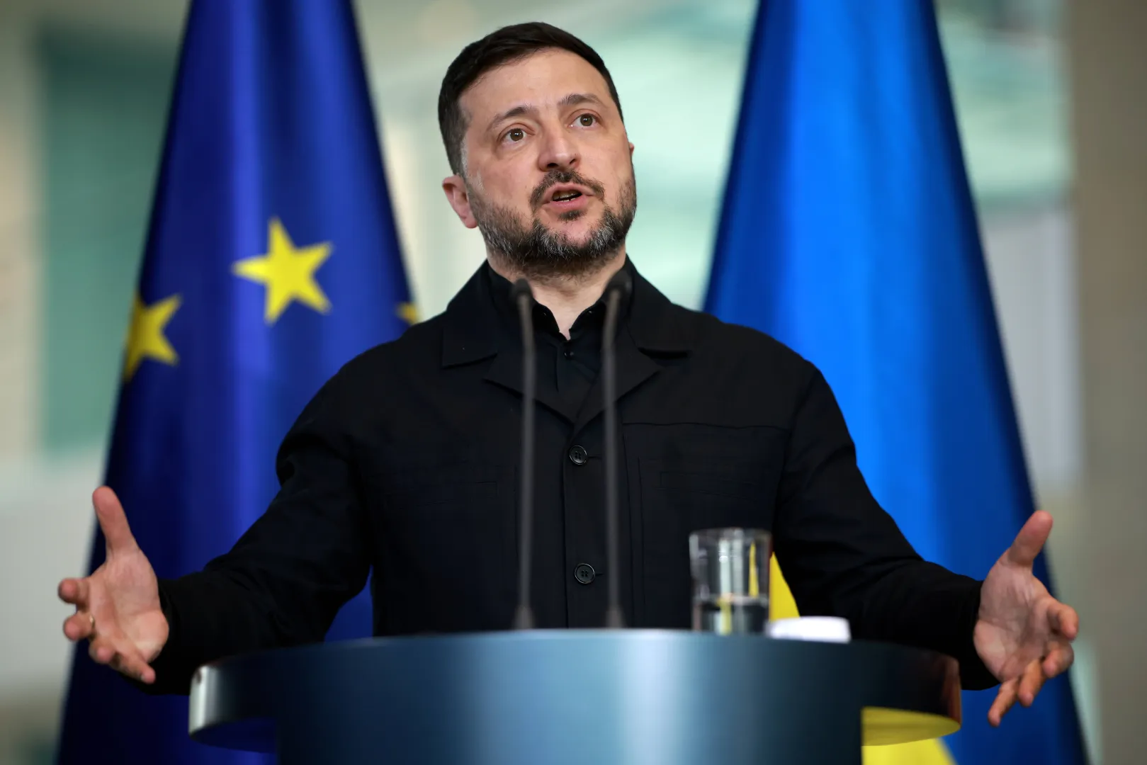 Prezydent Ukrainy Wołodymyr Zełenski. Fot. PAP/EPA/CLEMENS BILAN