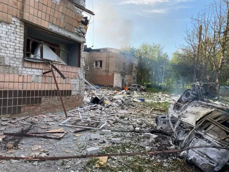 Последствия российского удара по Краматорску. Fot. Краматорська міська рада