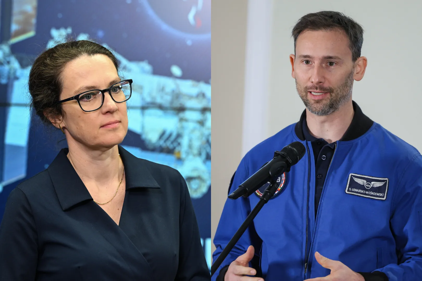 Marta Wachowicz (L) i Sławosz Uznański-Wiśniewski (P). Fot. PAP/Radek Pietruszka/Rafał Guz