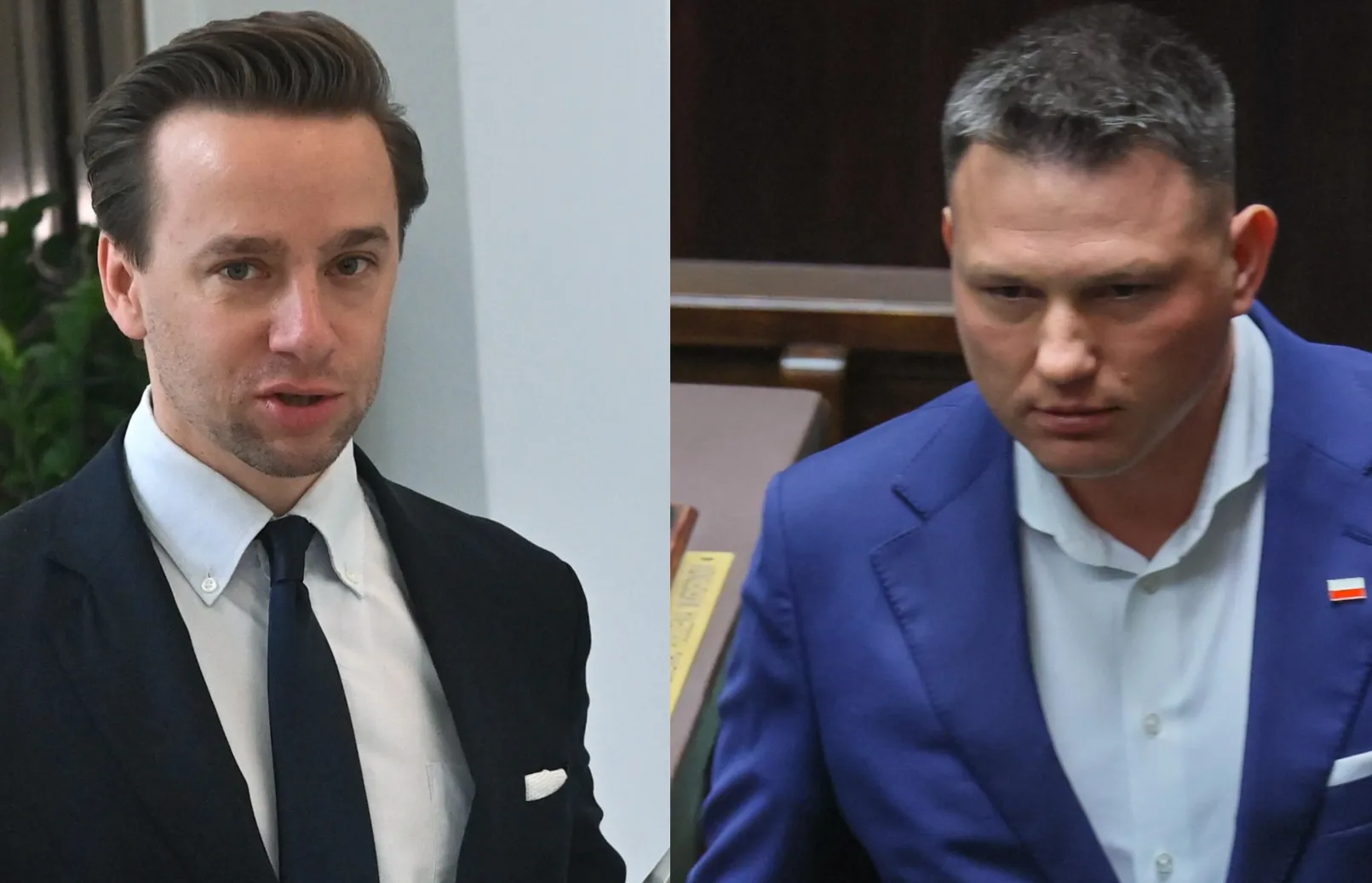 Krzysztof Bosak i Sławomir Mentzen. Fot. PAP/Piotr Nowak/Leszek Szymański
