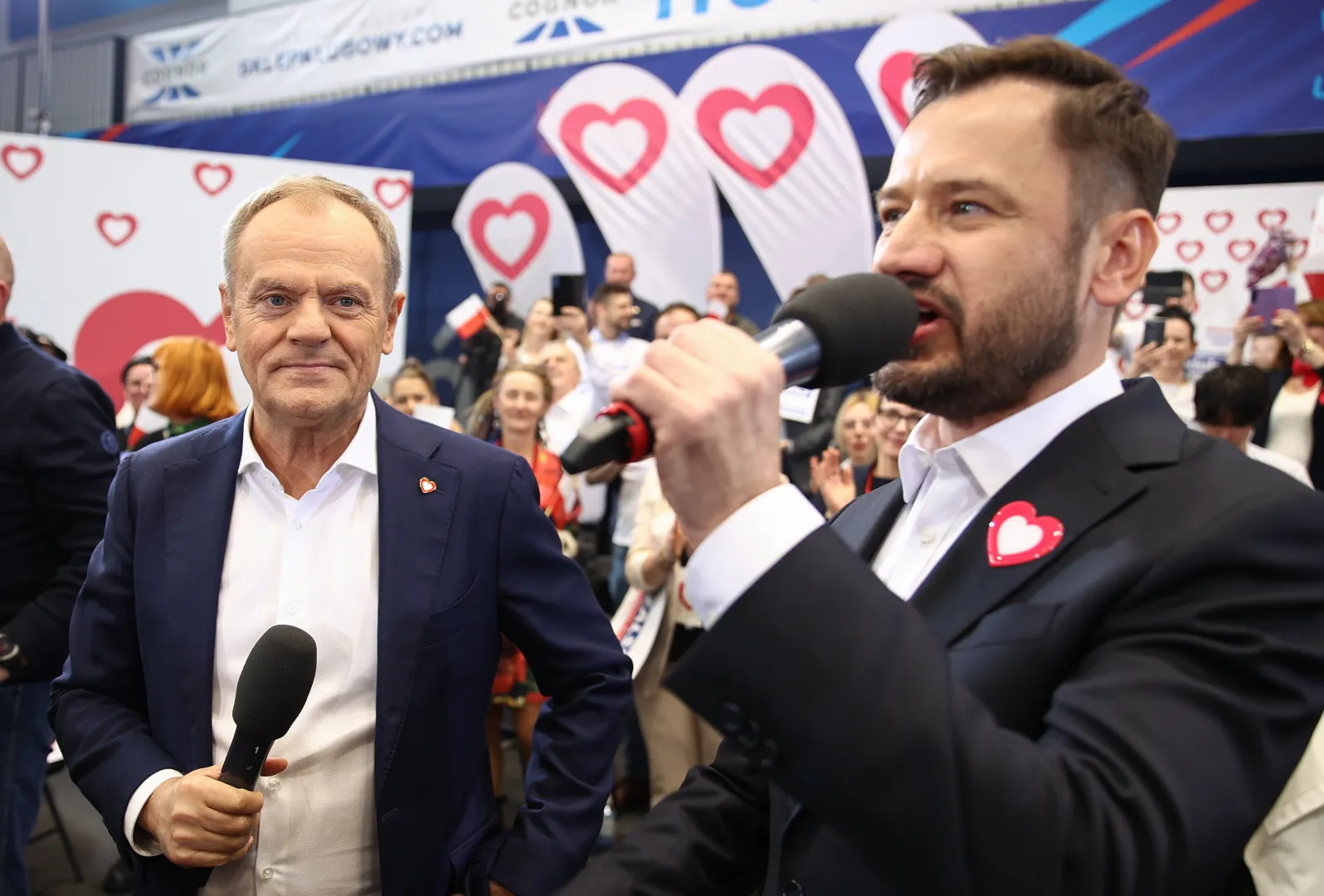 Donald Tusk i Aleksander Miszalski Fot. PAP/Łukasz Gągulski