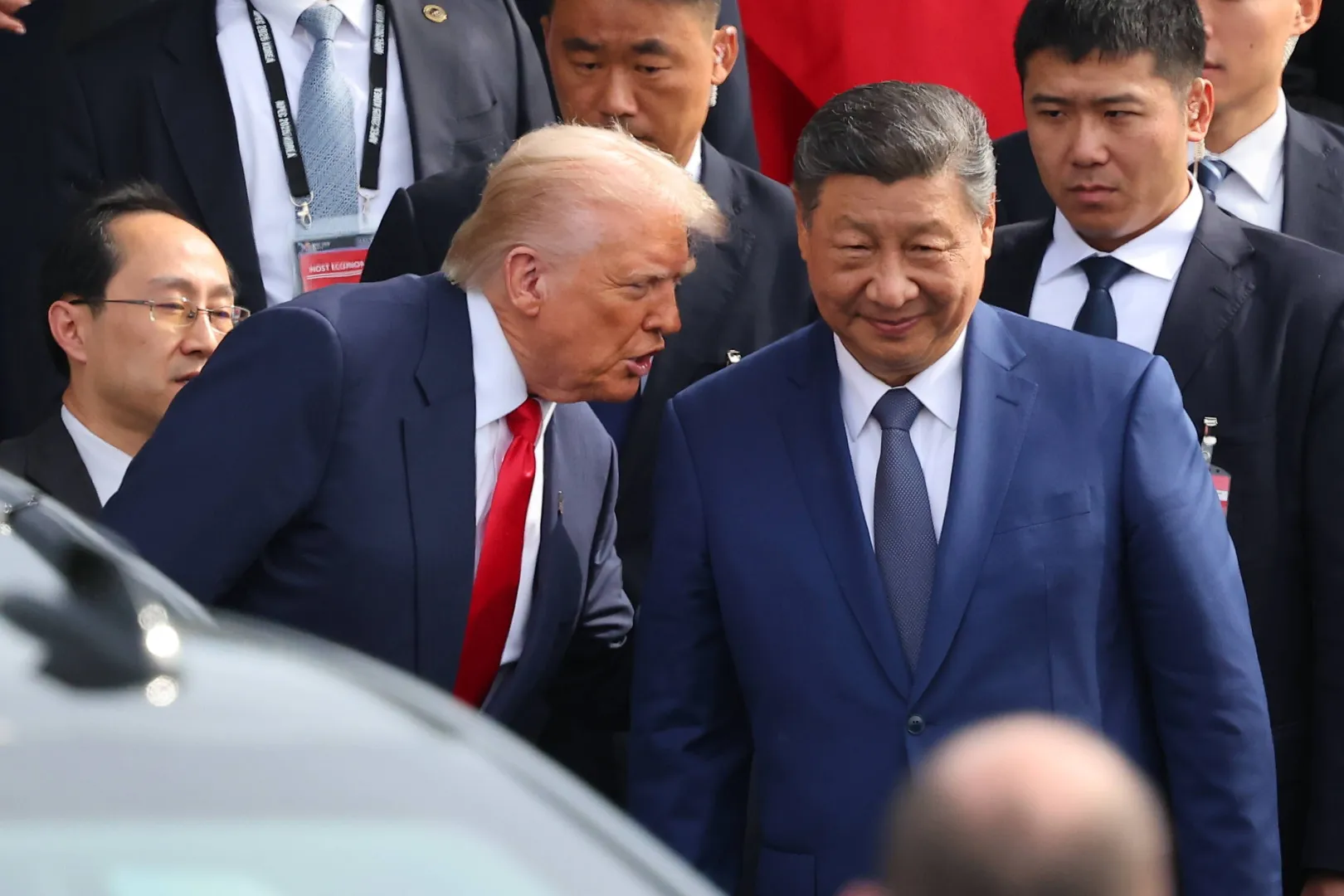 Prezydent USA Donald Trump i przywódca Chin Xi Jinping. Fot. PAP/EPA/YONHAP