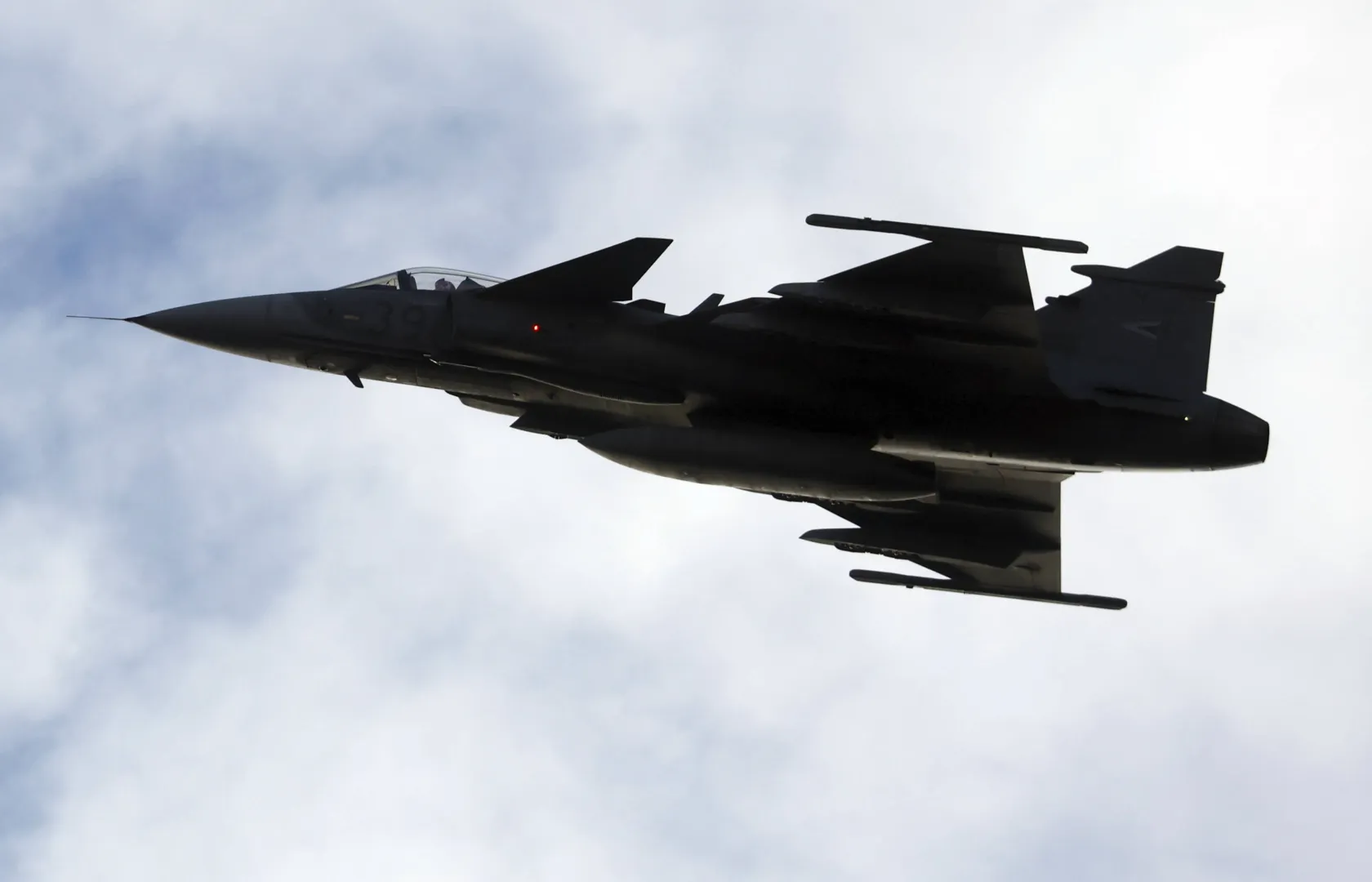 Samolot Gripen. Zdj. ilustracyjne. Fot. PAP/EPA/TOMS KALNINS