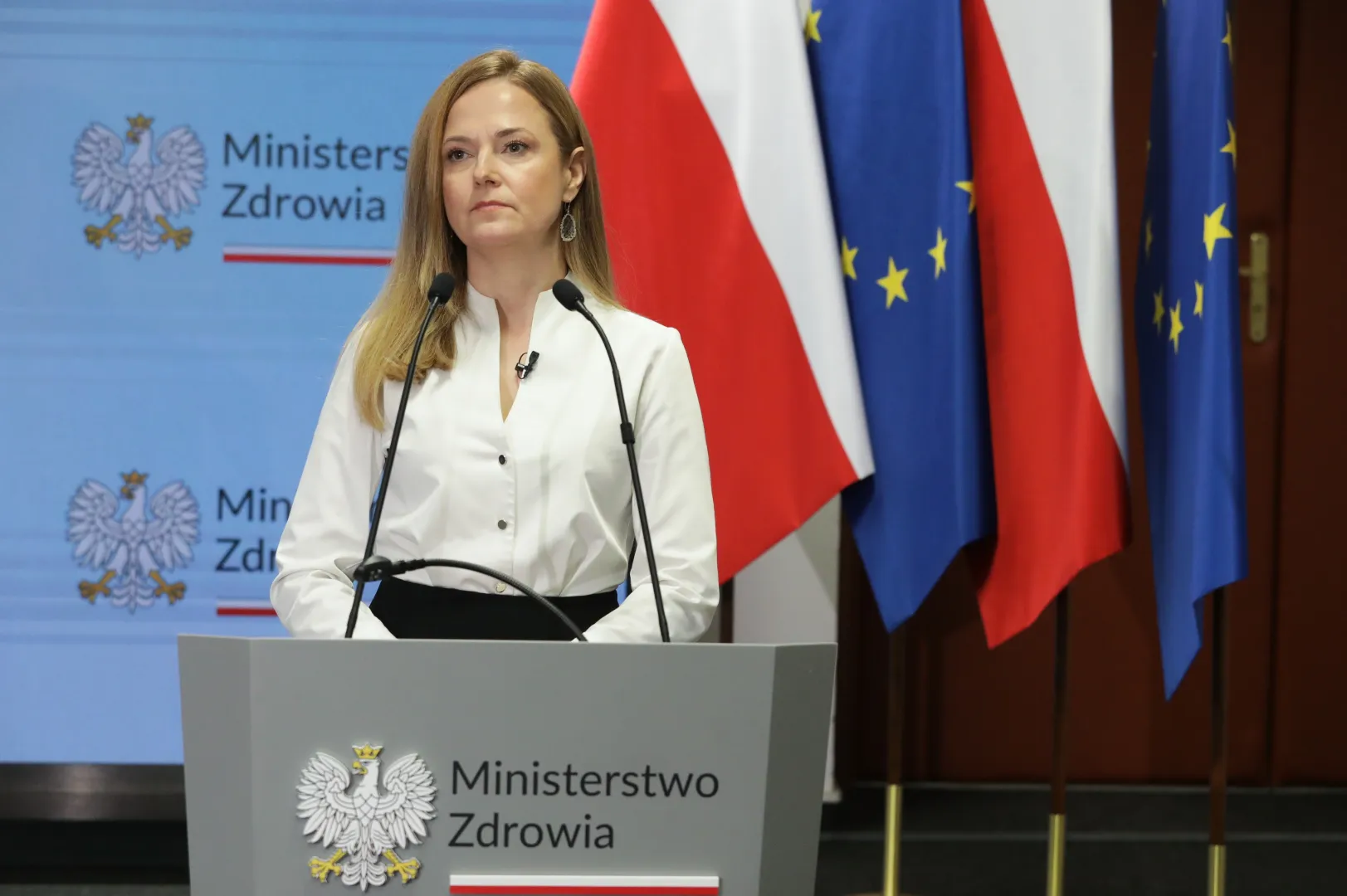 Wiceminister zdrowia Katarzyna Kęcka. Fot. PAP/Tomasz Gzell
