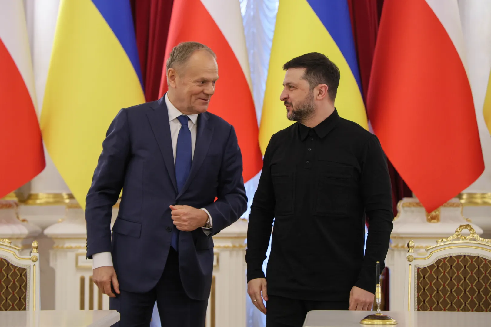 Дональд Туск и Владимир Зеленский. Fot. PAP/Paweł Supernak