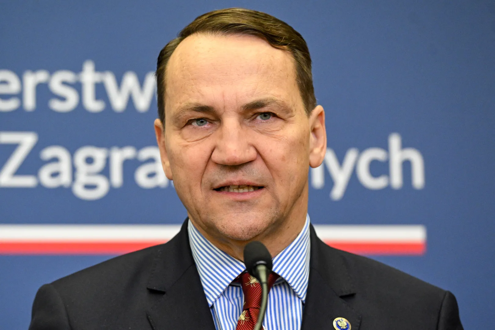 Szef MSZ Radosław Sikorski. Fot. PAP/	Radek Pietruszka 