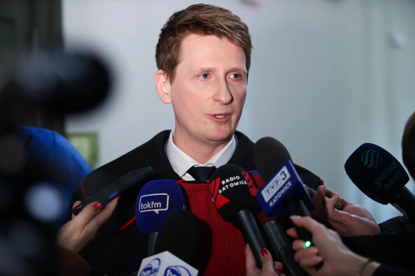 Rzecznik Prokuratury Okręgowej w Sosnowcu Bartosz Kilian. Fot. PAP/	Jarek Praszkiewicz