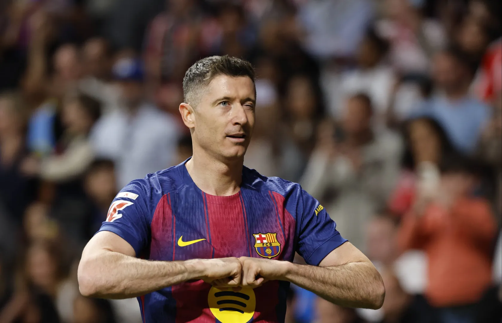 Robert Lewandowski. Fot. PAP/EPA/Mariscal