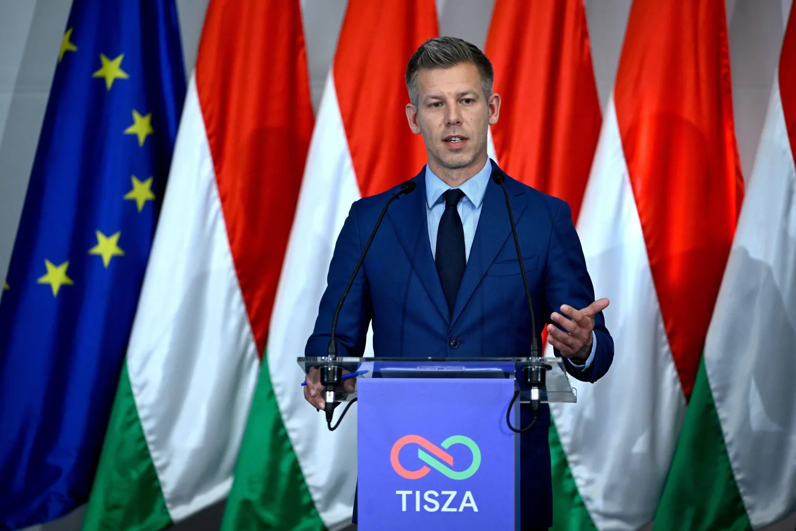 Peter Magyar. Fot. PAP/EPA/ROBERT HEGEDUS