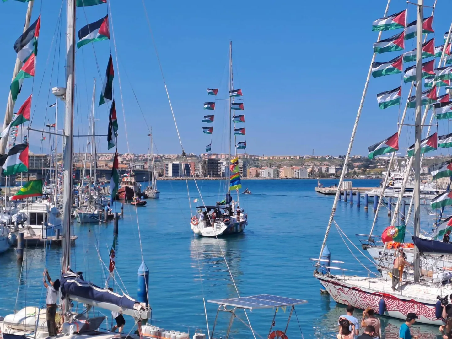 Statki Global Sumud Flotilla (zdjęcie ilustracyjne). Fot. EPA/ORIETTA SCARDINO