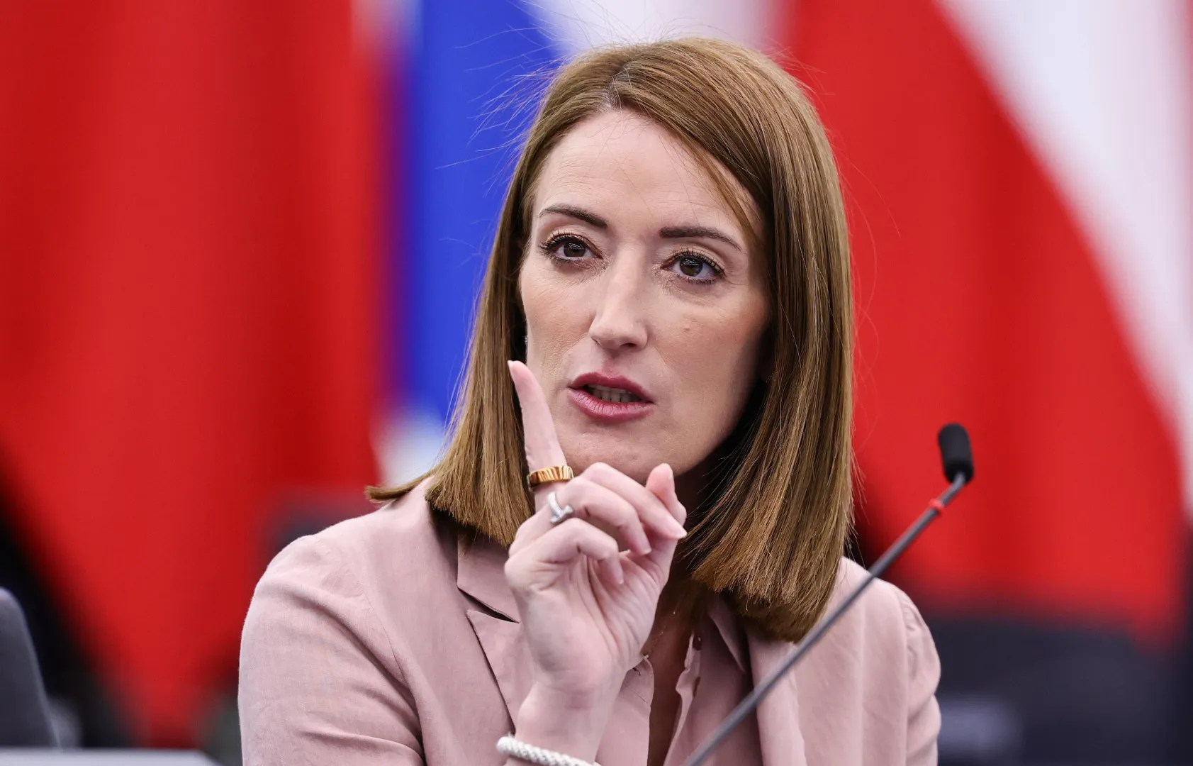 Роберта Метсола. Fot. PAP/EPA/RONALD WITTEK
