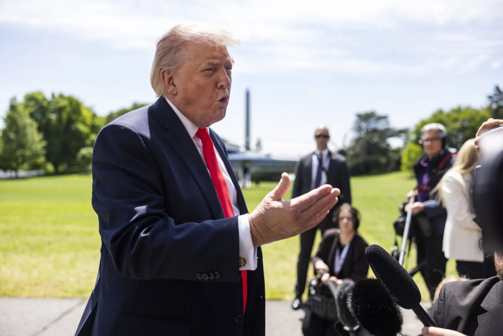 Prezydent USA Donald Trump. Fot. PAP/EPA/	JIM LO SCALZO / POOL