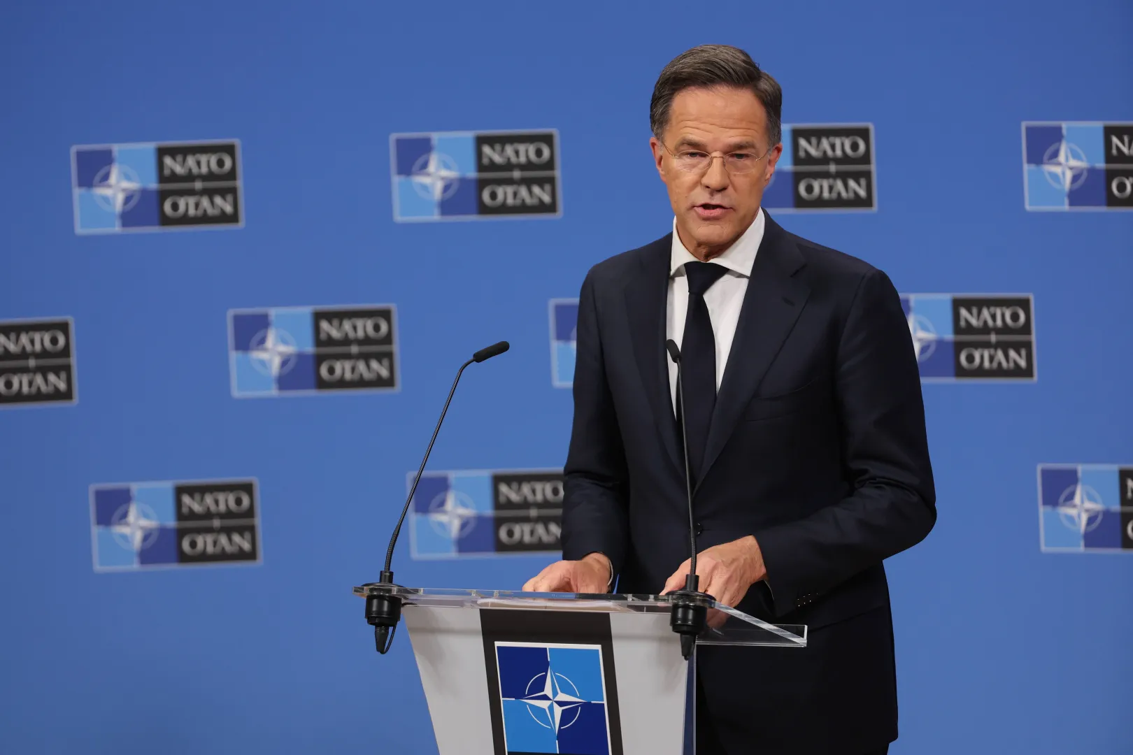 Mark Rutte. Fot. PAP/EPA/Olivier Hoslet 