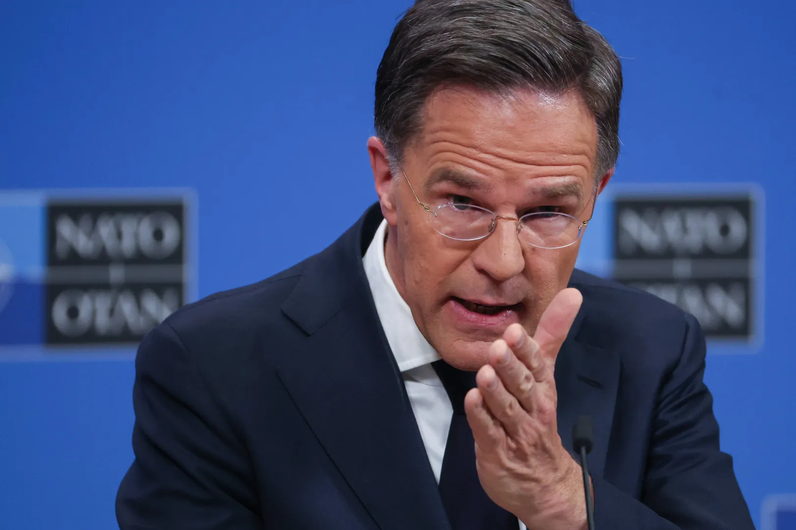 Mark Rutte, fot. PAP/EPA/Olivier Hoslet