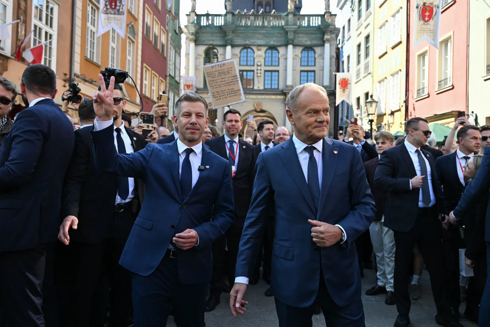 Wizyta premiera Węgier Petera Magyara w Gdańsku, fot. PAP/Adam Warżawa
