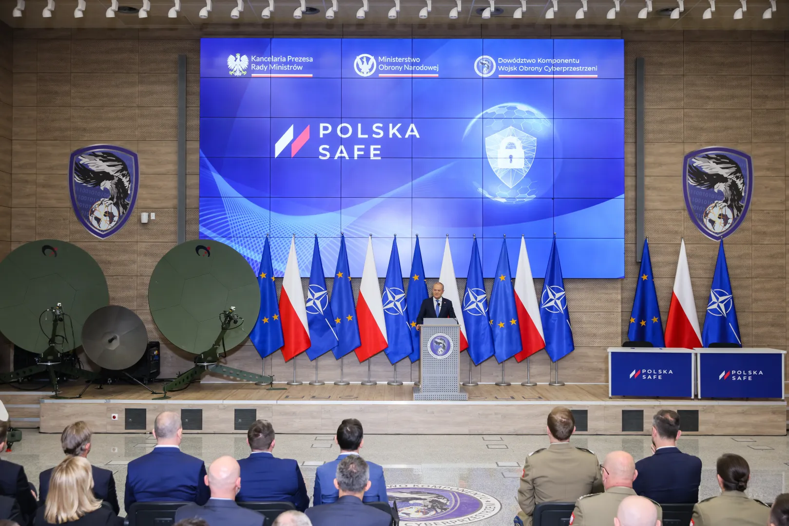 Виступ Дональда Туска під час підписання перших угод у рамках SAFE. Fot. PAP/Leszek Szymański