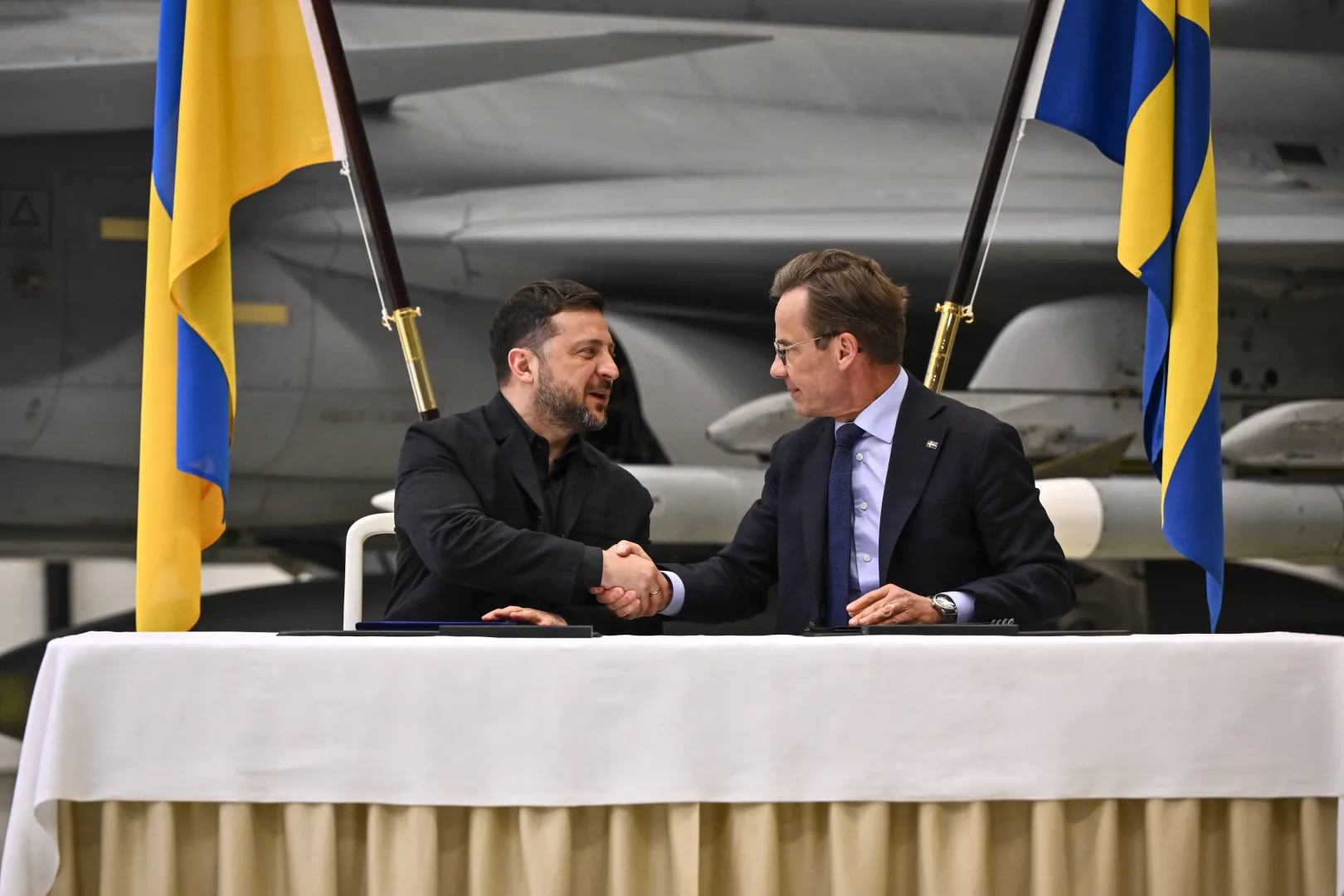 Володимир Зеленський і Ульф Крістерссон. Fot. PAP/EPA/Christine Olsson 