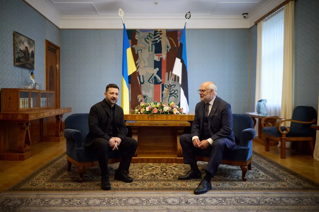 Владимир Зеленский с президентом Эстонии Аларом Карисом. Fot.president.gov.ua
