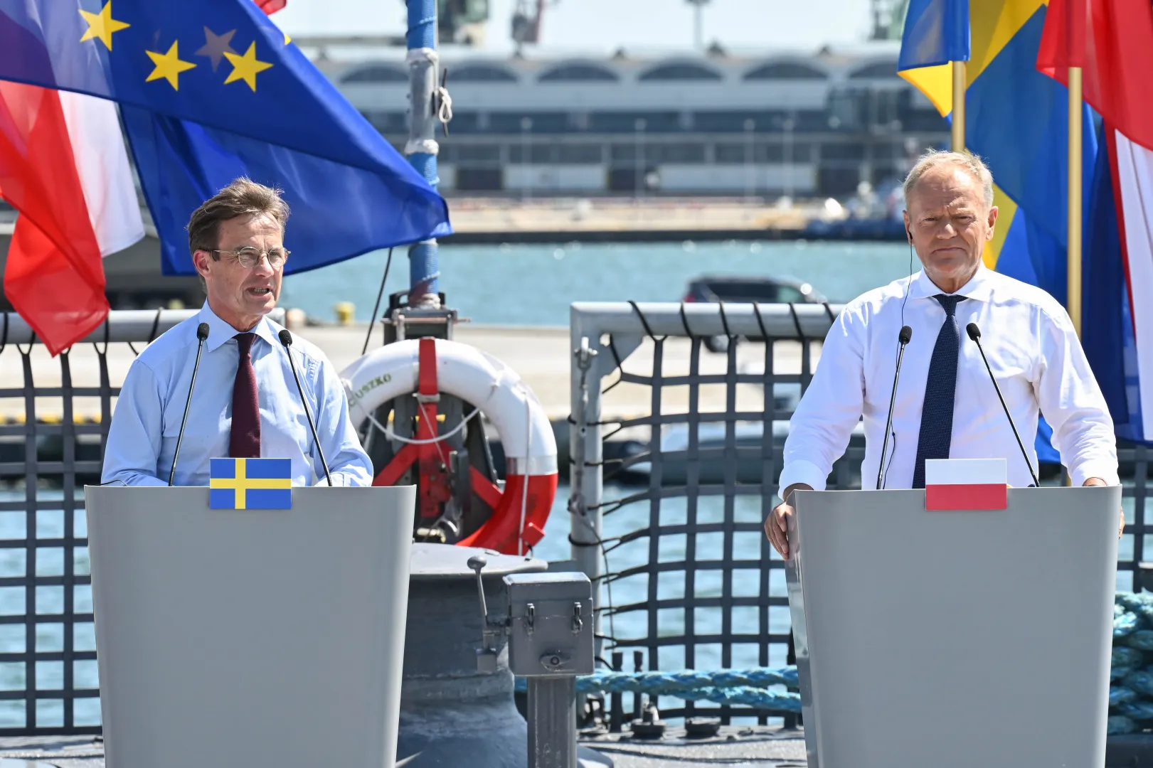 Ulf Kristersson i Donald Tusk Fot. PAP/Marcin Gadomski