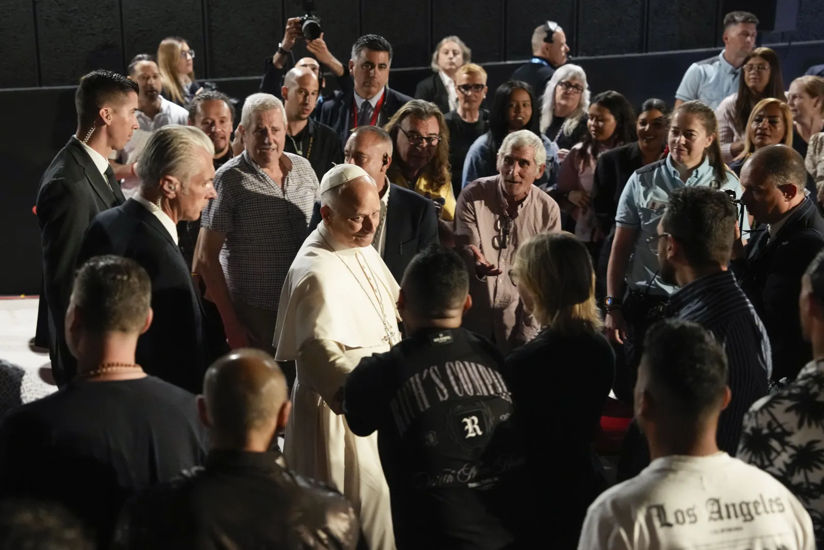  Papież Leon XIV w ośrodku penitencjarnym Brians Fot. PAP/EPA/ALEJANDRO GARCIA