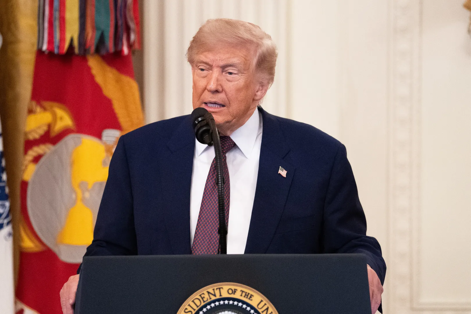 Prezydent USA Donald Trump. Fot. PAP/EPA/Aaron Schwartz via CNP / POOL