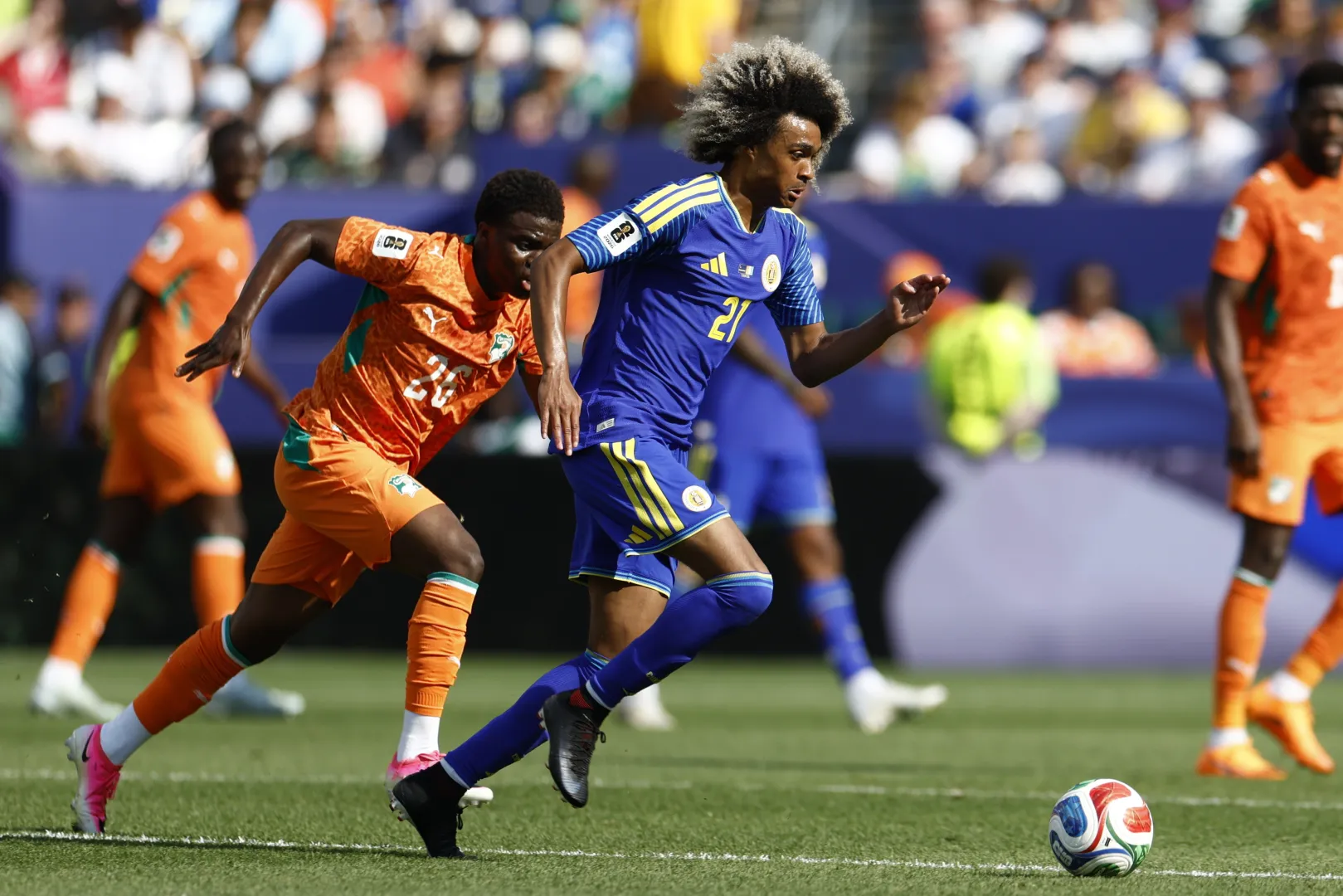 Christ Inao Oulai, Tahith Chong. Fot. PAP/EPA/WILL OLIVER