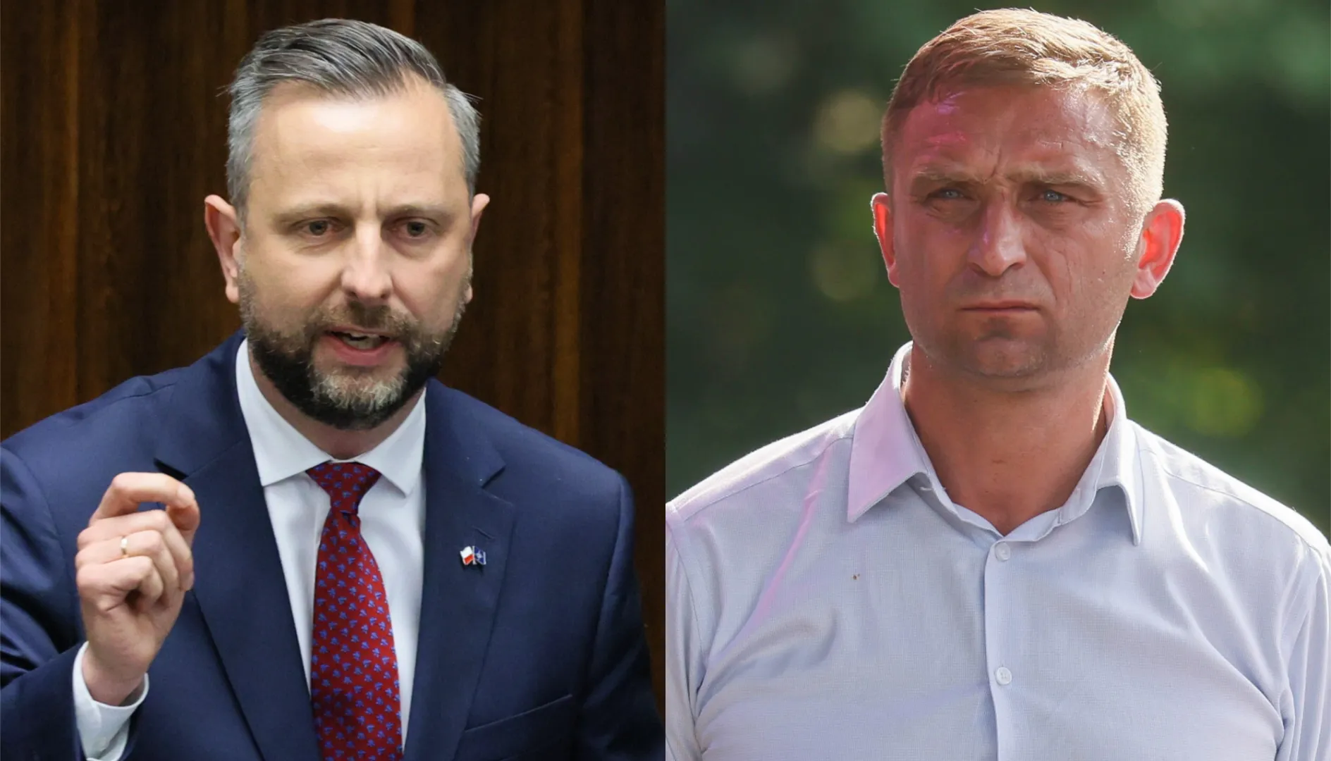 Szef MON Władysław Kosiniak-Kamysz i Robert Bąkiewicz. Fot. PAP/Paweł Supernak/Leszek Szymański