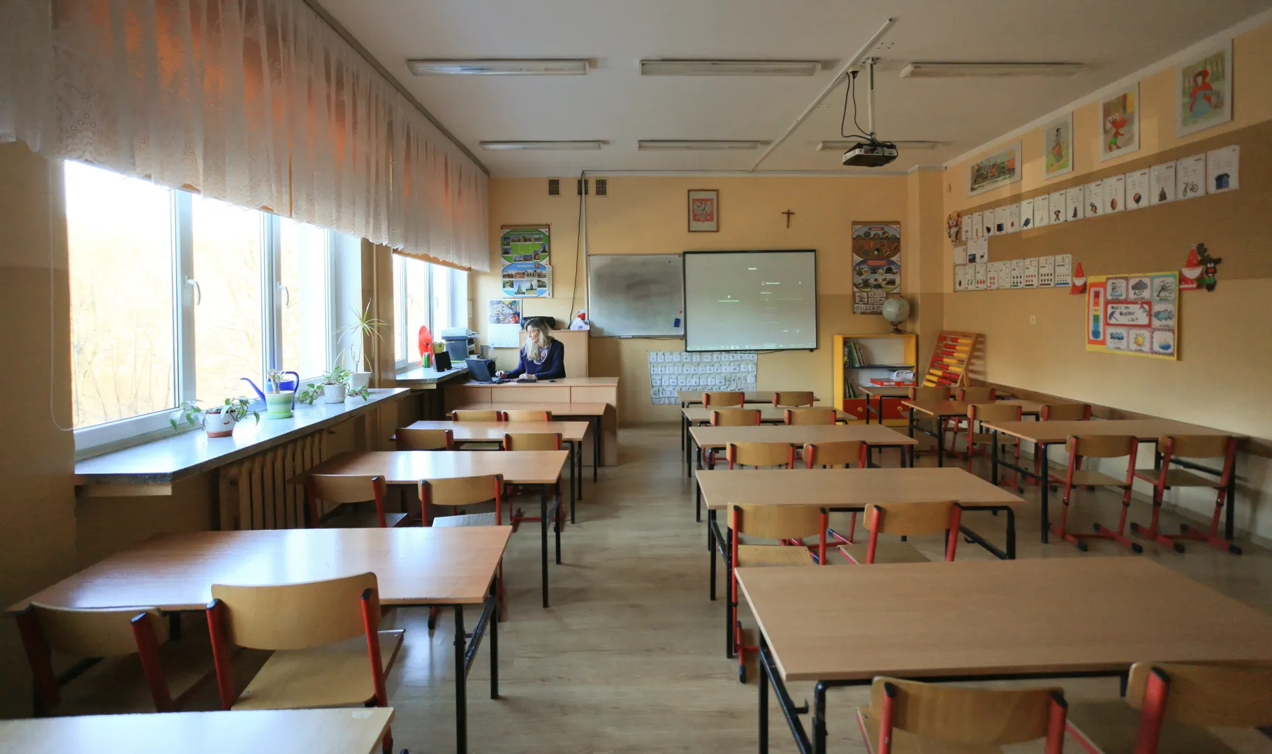 Klasa w szkole. Fot. PAP/Lech Muszyński