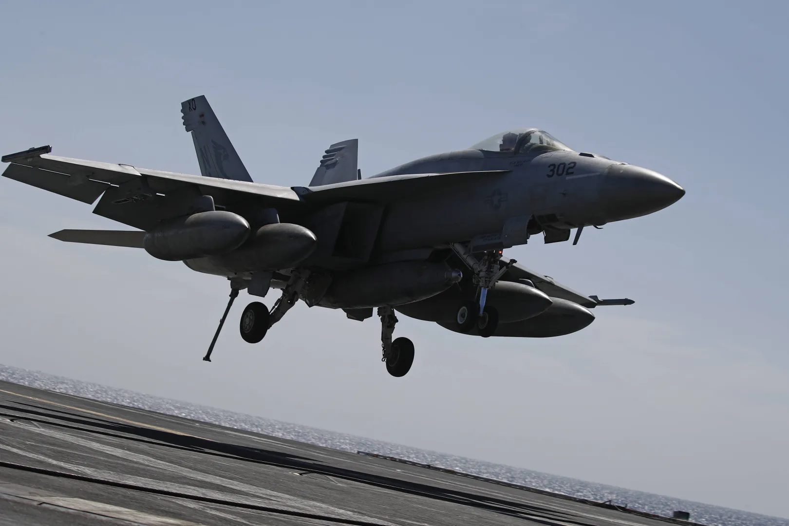 Samolot myśliwski F/A-18 Super Hornet, zdjęcie ilustracyjne. Fot. PAP/EPA/JEON HEON-KYUN/POOL / POOL