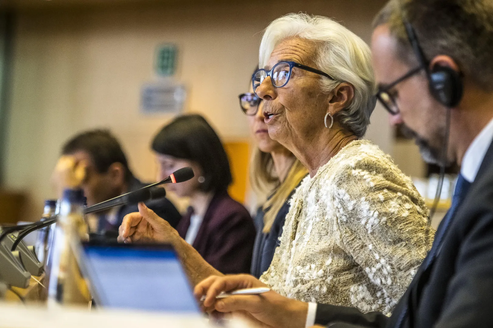 Prezes EBC Christine Lagarde. Fot. PAP/EPA/	Wiktor Dąbkowski