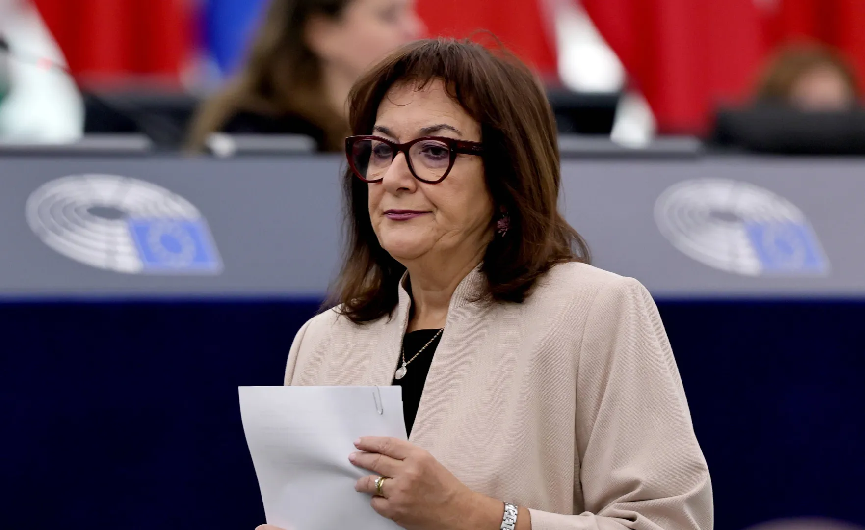 Komisarka UE ds. regionu śródziemnomorskiego Dubravka Szuica. Fot. PAP/EPA/RONALD WITTEK