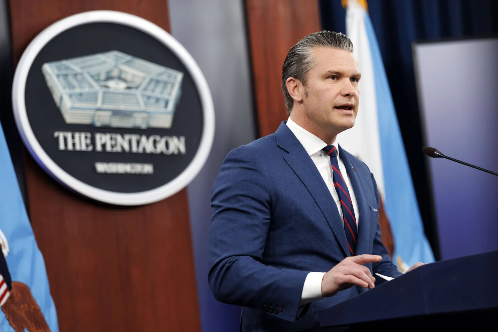 Szef Pentagonu Pete Hegseth. Fot. PAP/EPA/WILL OLIVER / POOL