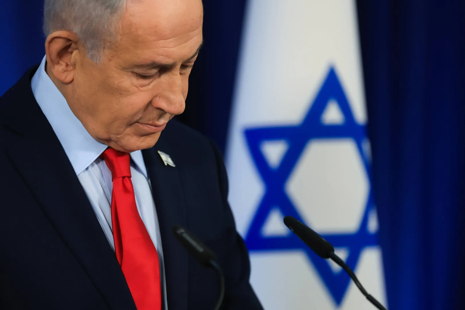 Benjamin Netanjahu, fot. PAP/EPA/REUTERS POOL/RONEN ZVULUN / POOL