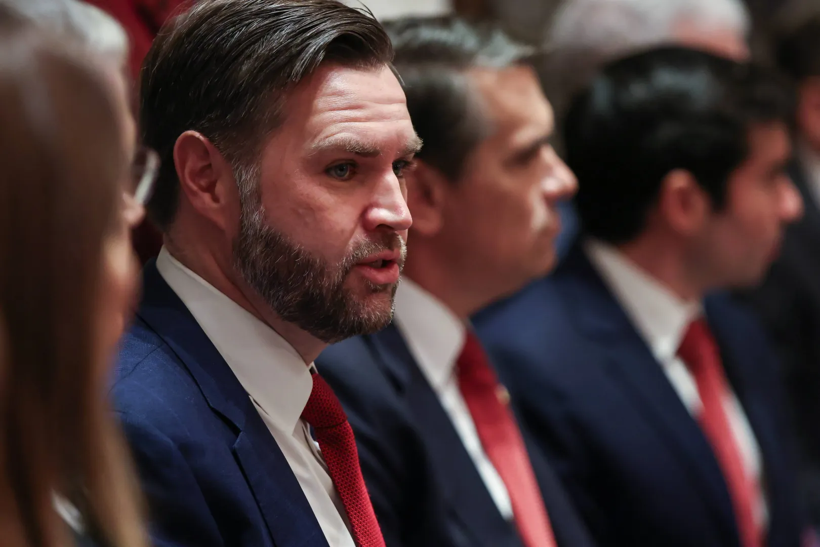 Wiceprezydent USA J.D. Vance. Fot. PAP/EPA/SAMUEL CORUM / POOL