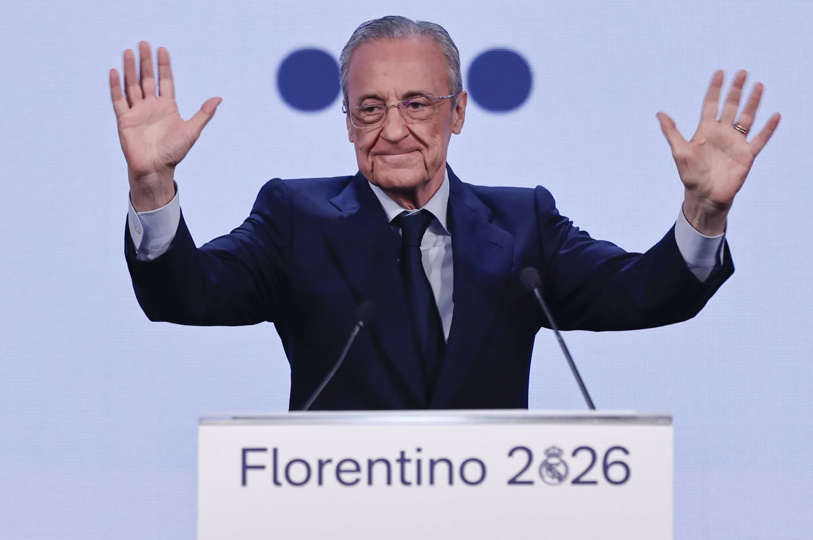 Prezes Realu Madryt Florentino Perez. Fot. PAP/EPA/SERGIO PEREZ