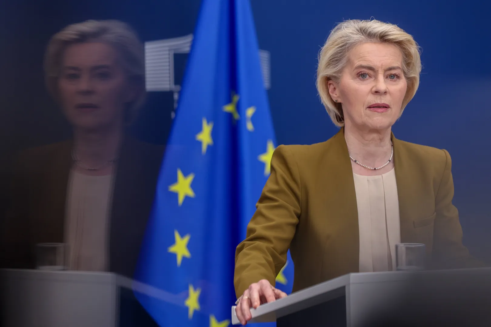 Ursula von der Leyen. Fot. EPA/OLIVIER HOSLET