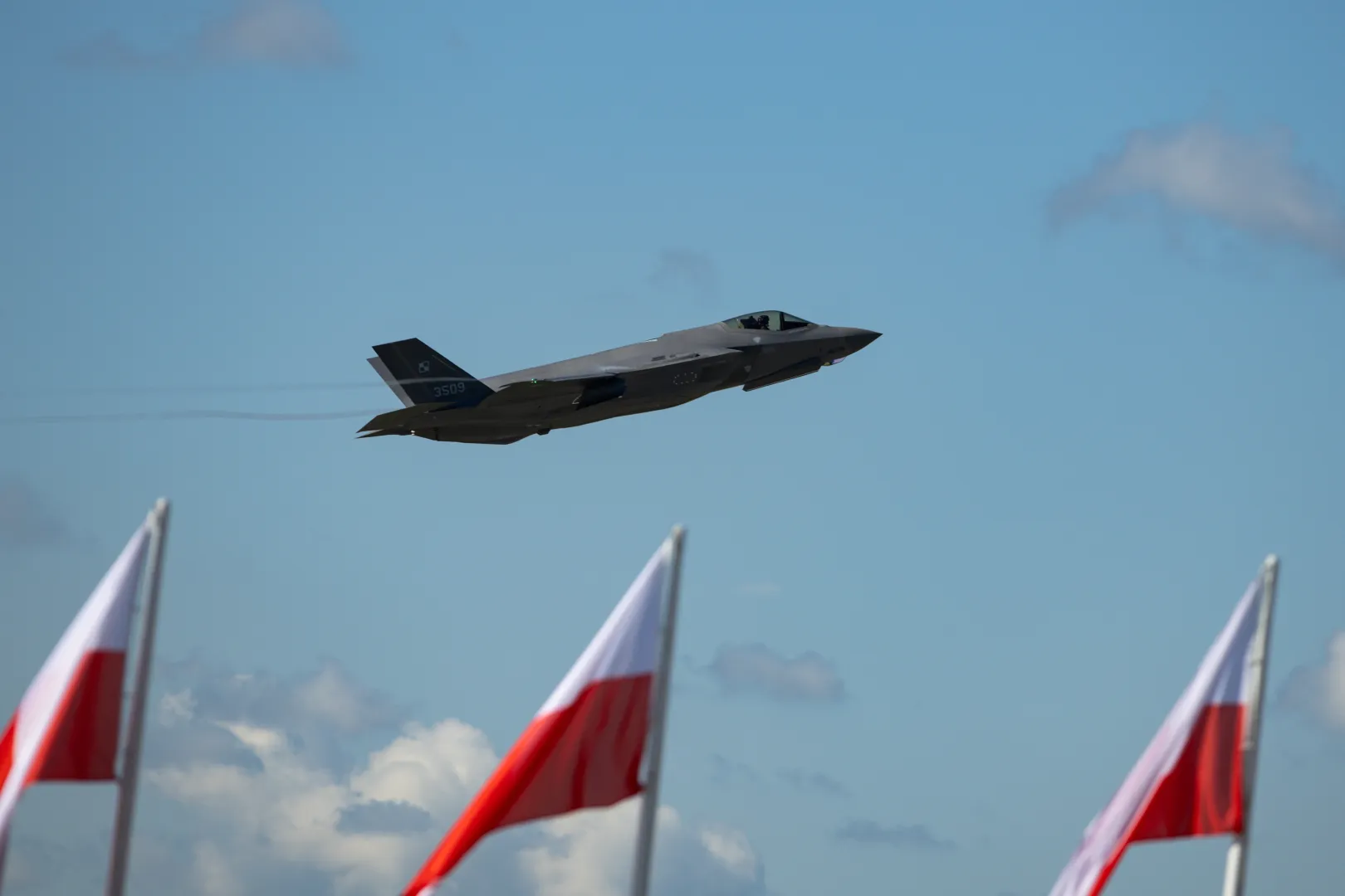 Літак F-35, який буде прийнято до складу Військово-повітряних сил Польщі. Fot. PAP/Marian Zubrzycki