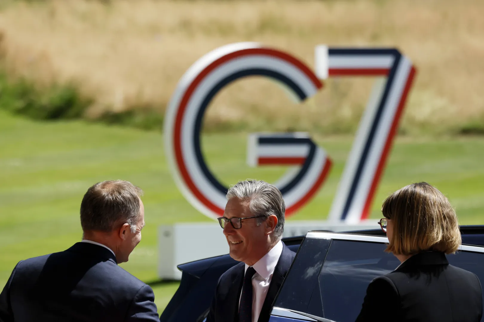 Keir Starmer na szczycie G7 Fot. PAP/EPA/YOAN VALAT